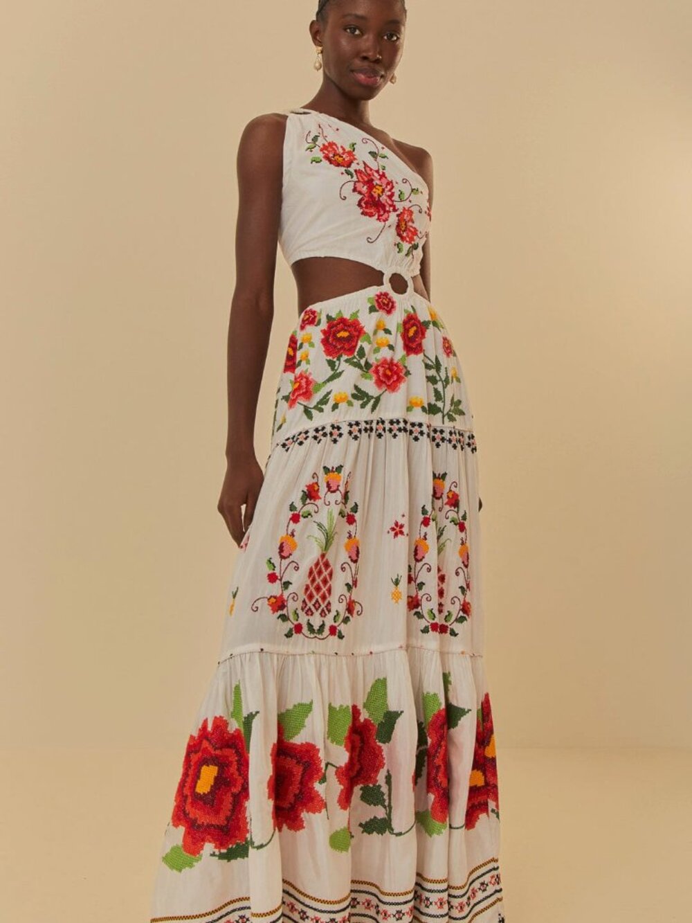 FARM Rio Embroidered Carmina Floral Maxi Dress sz Small NWT ABSOLUTELY GORGEOUS!